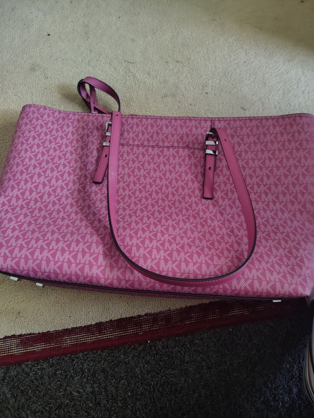 Michael Kors Pink Monogram Tote Bag